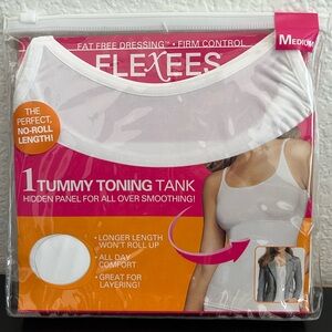 Flexees Women’s Shapewear Tummy Toning Tank, Medium